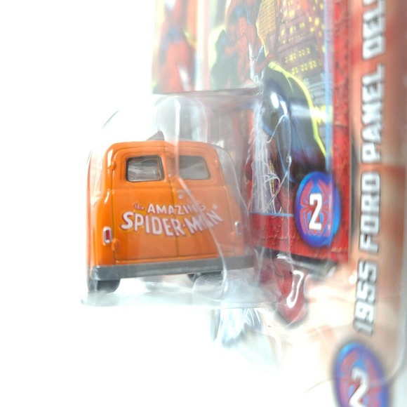 Johnny Lightning WHITE Lightning the Amazing Spider-Man 1955 Ford Panel Delivery - Picture 10 of 12